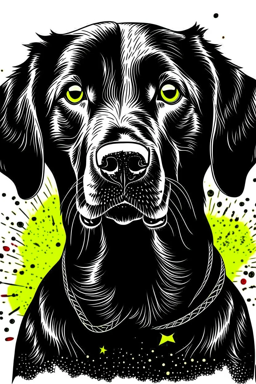 Birthday black dog graphic