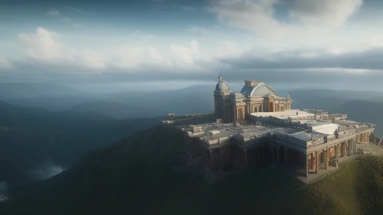 A majestic opera house in the clouds, with a pair of ballet dancers performing a beautiful rendition of the Creation of Adam and Eve.