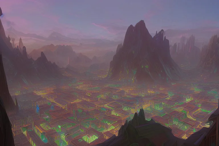 A massive tribal city high in the mountains