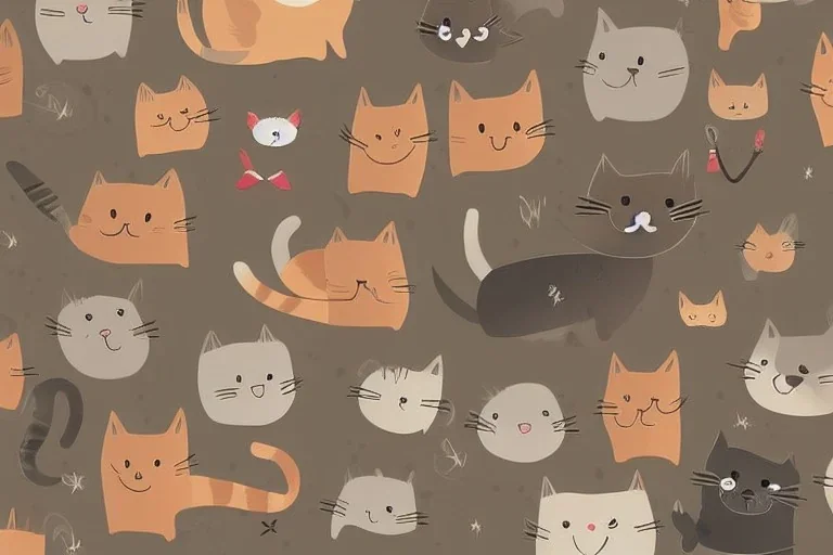 cute cat illustration