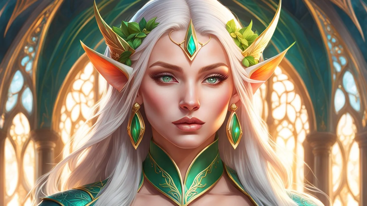 mdjrny-v4 style portrait of female elf, intricate, elegant, highly detailed, digital painting, artstation, concept art, smooth, sharp focus, illustration, art by artgerm and greg rutkowski and alphonse mucha, 8k