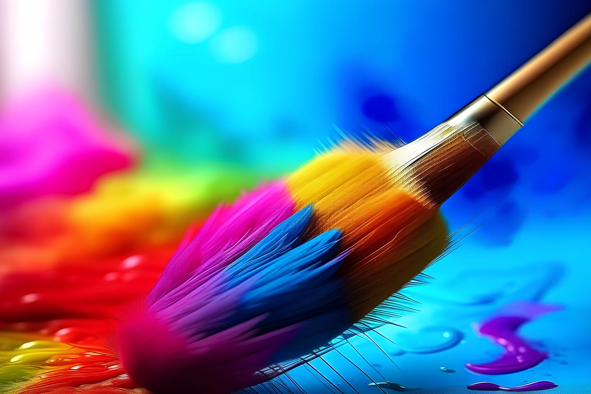 /imagine prompt: realistic, personality:the magic brush colourful 16:9