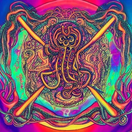 Dimethyltryptamine Demons Tentacles Psychedelic Mind