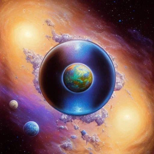 3d cosmos, galaxy Milky Way, jewel, precious stones, shiny, beautiful rich and destroyed planet, detailed yin and yang symbol, shiny, intricate, gorgeous, ultrafine detail, hyperrealism, trending on artstation, sharp focus, intricate details, highly detailed, by greg rutkowski, glowing, glitter, complementary colours