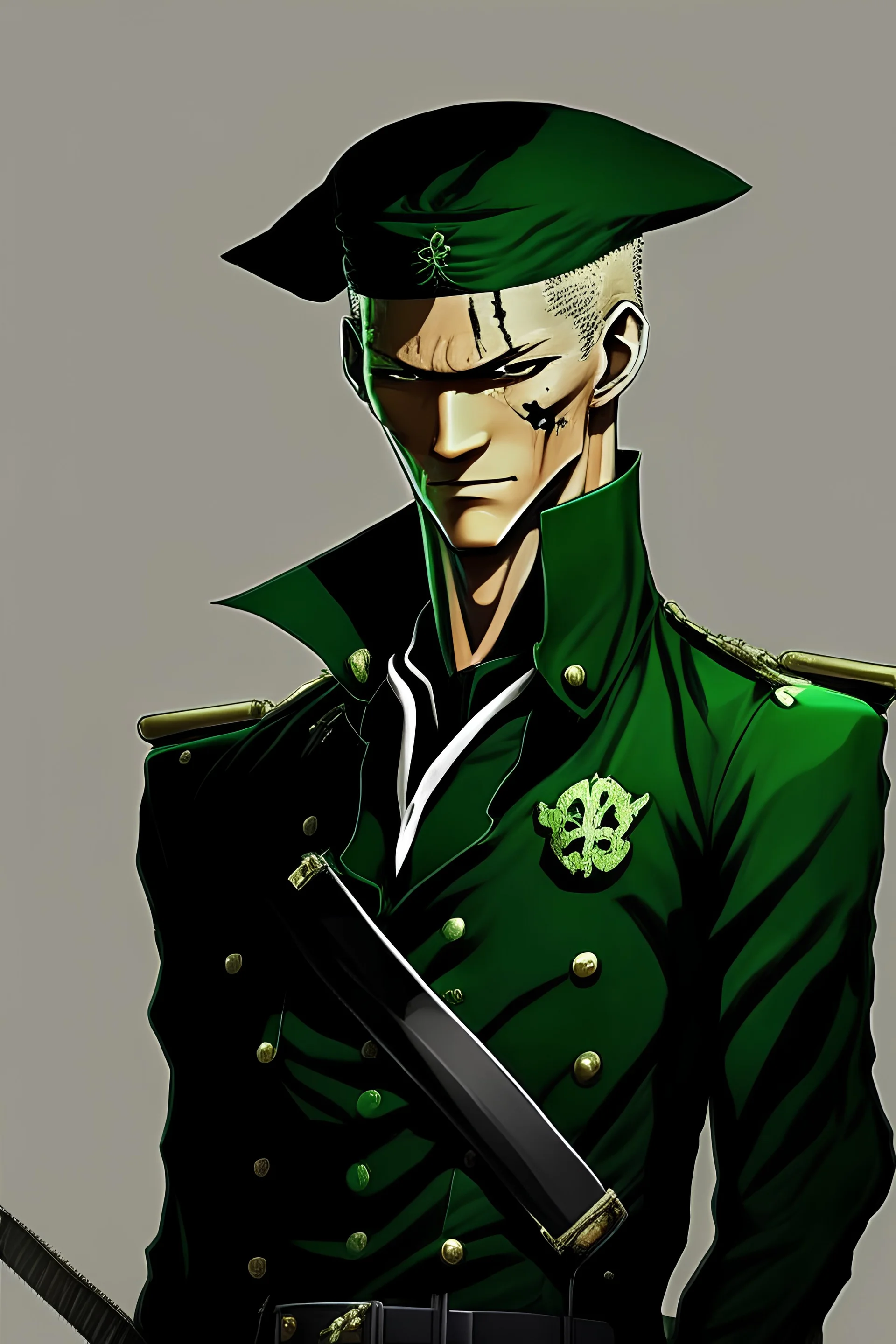 One piece zoro, black German uniform