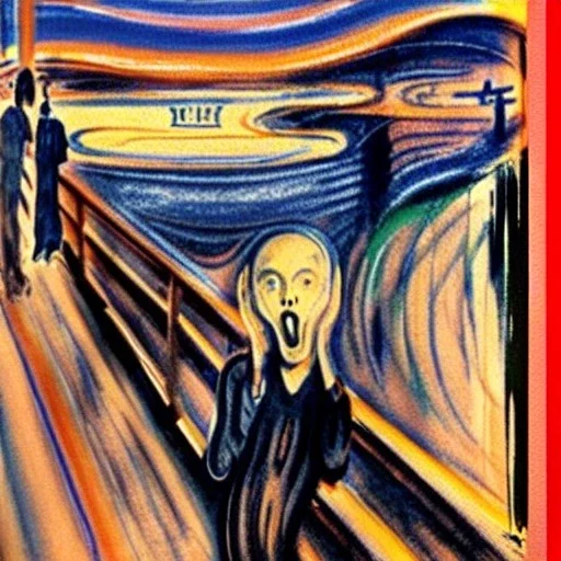 the scream painting with goku