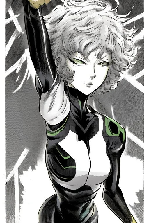 tatsumaki from one punch man in jim lee style