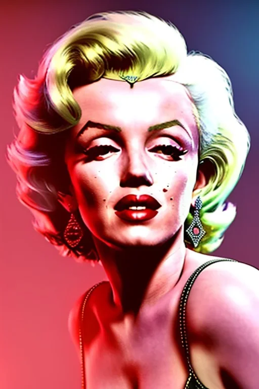 Marilyn Monroe, in full growth, smokes a cigarette, cyberpunk2077, photorealistic, 4k