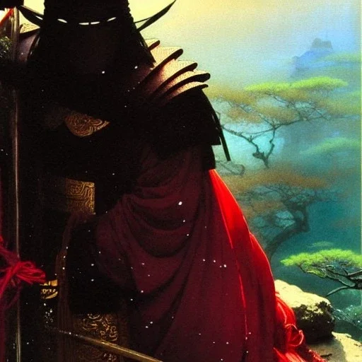 portrait of 'Genma -Ninja Scroll',ancient japanese armor, painting by gaston bussiere, greg rutkowski, yoji shinkawa, yoshitaka amano, tsutomu nihei, donato giancola, tim hildebrandt, oil on canvas, cinematic composition, extreme detail,fit full head inside picture,16k