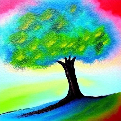 landscape tree painting abstract