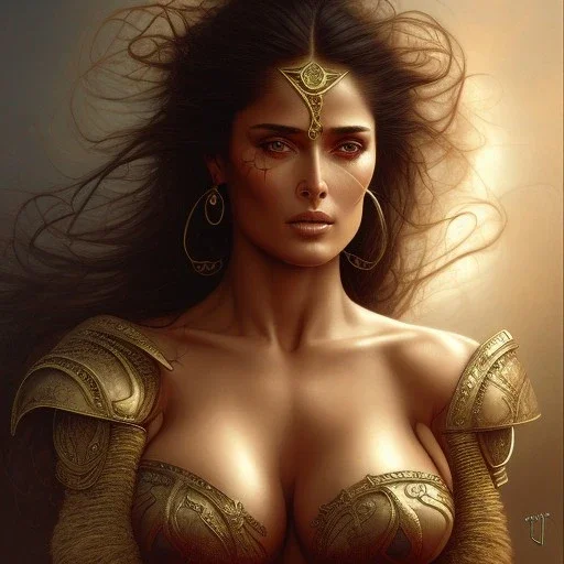 salma hayek dnd bodybuilder by gerald brom luis royo