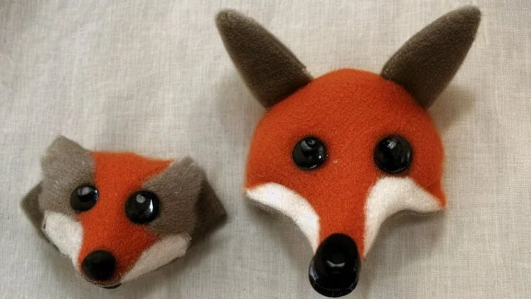 a sci-fi cute little fox head