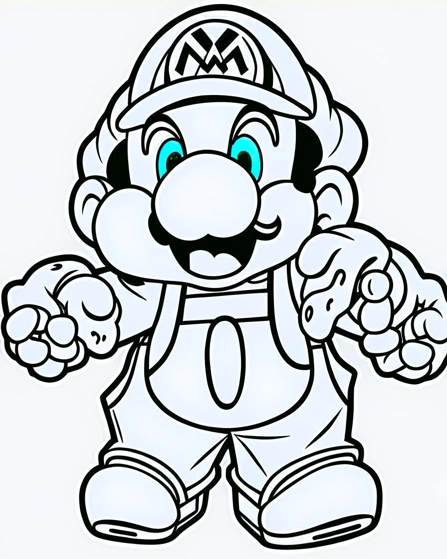 Mario coloring page