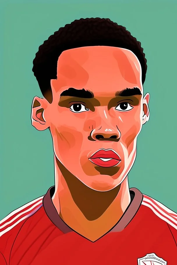 Trent Alexander-Arnold English soccer player player cartoon 2d