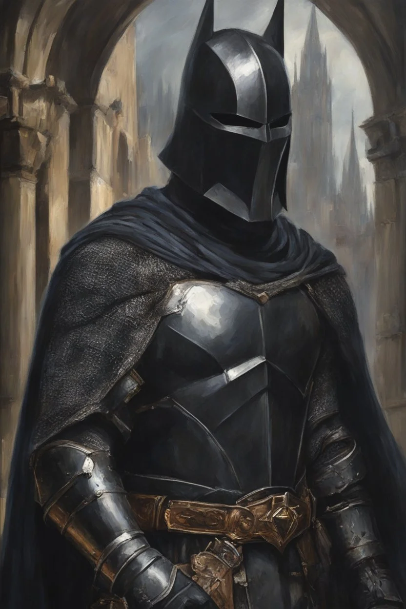 medium shot, dark knight medieval, details, 8k, oil painting