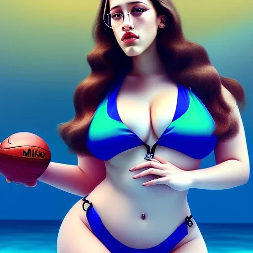 fullbody portrait of voluptuous atletic beautiful young Kat Dennings in swinsuit Diego Velázquez style