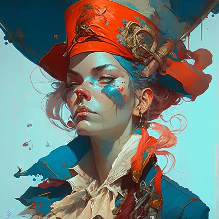 dream portrait of female pirate by james jean