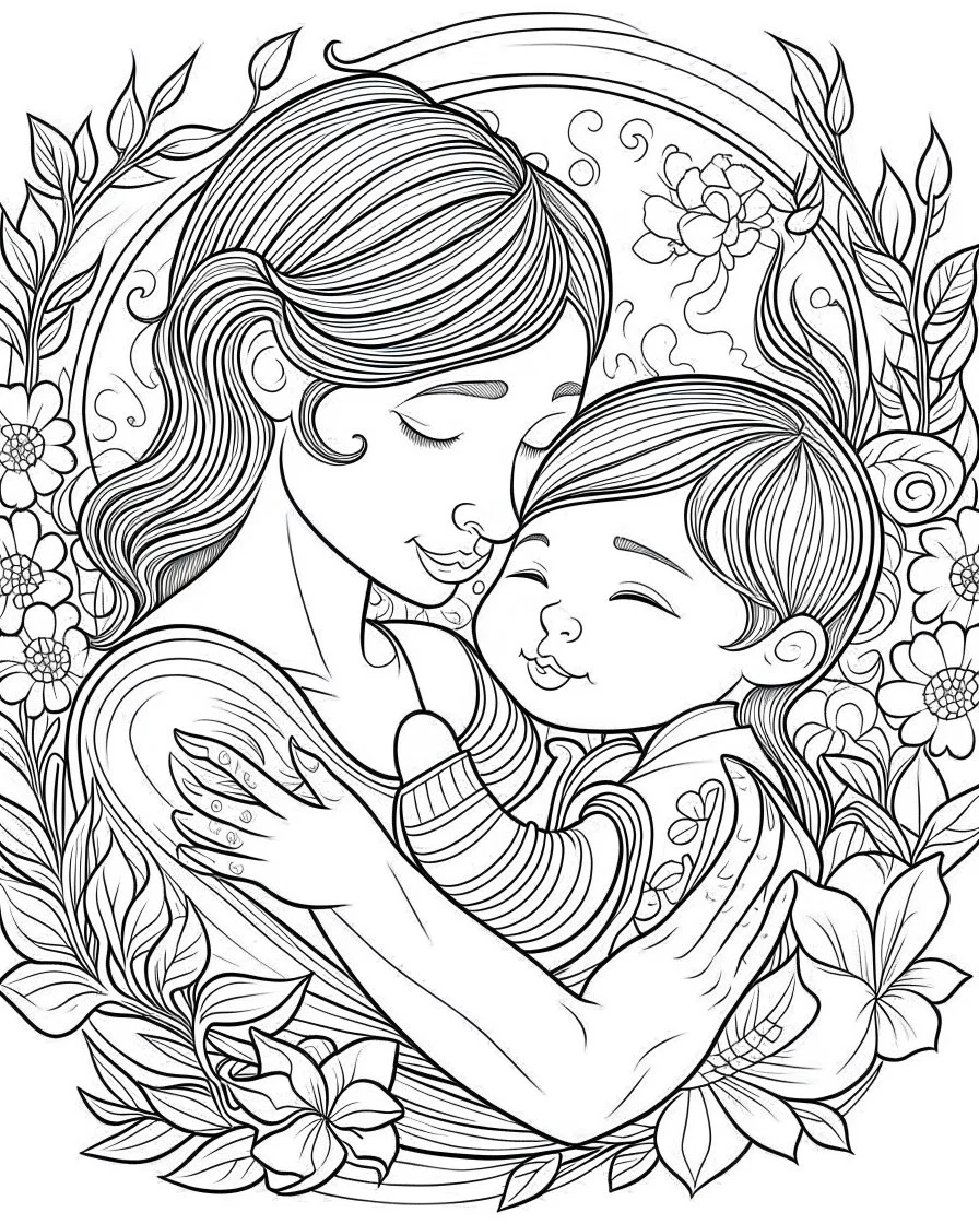 mothers Day coloring love