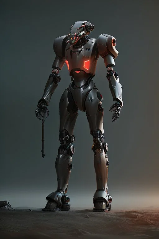 dark armor robot ai soldier mech dystopian scary gladiator predator