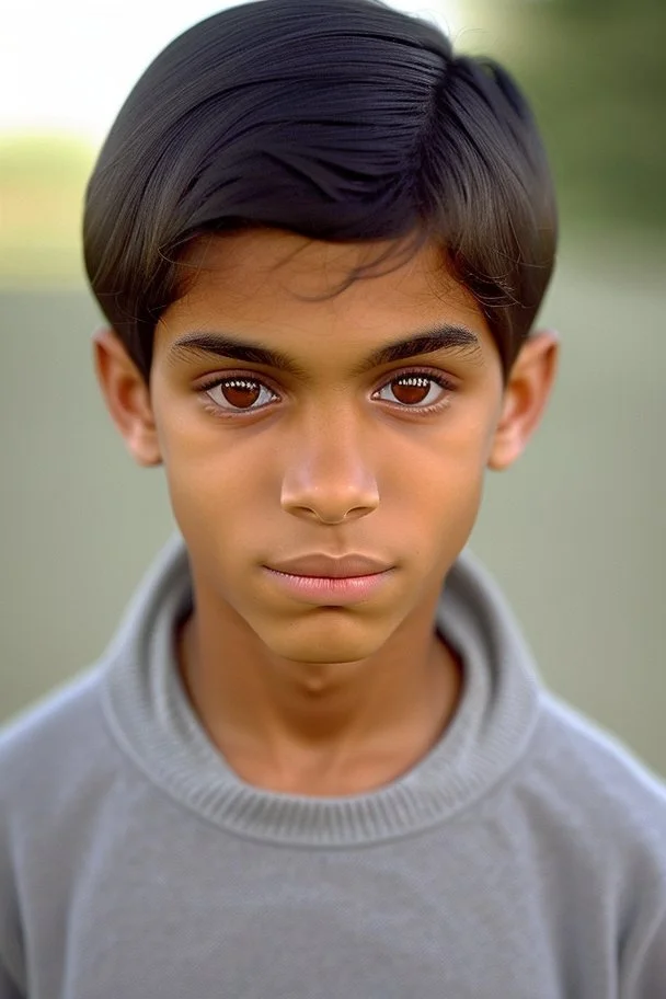 Appearance: Ari has a mixed-race skin tone with a light brown complexion. He has dark hair in a page boy haircut that sticks out from behind his ears, and his hair length could be somewhere in-between long and short. His face is thin with high cheekbones and gray eyes that are often full of emotion and a gentle smile. He stands at around 5 feet 7 inches tall, with a lean build that suggests he doesn't engage in a lot of physical activity. He is of average attractiveness with a boyish face.