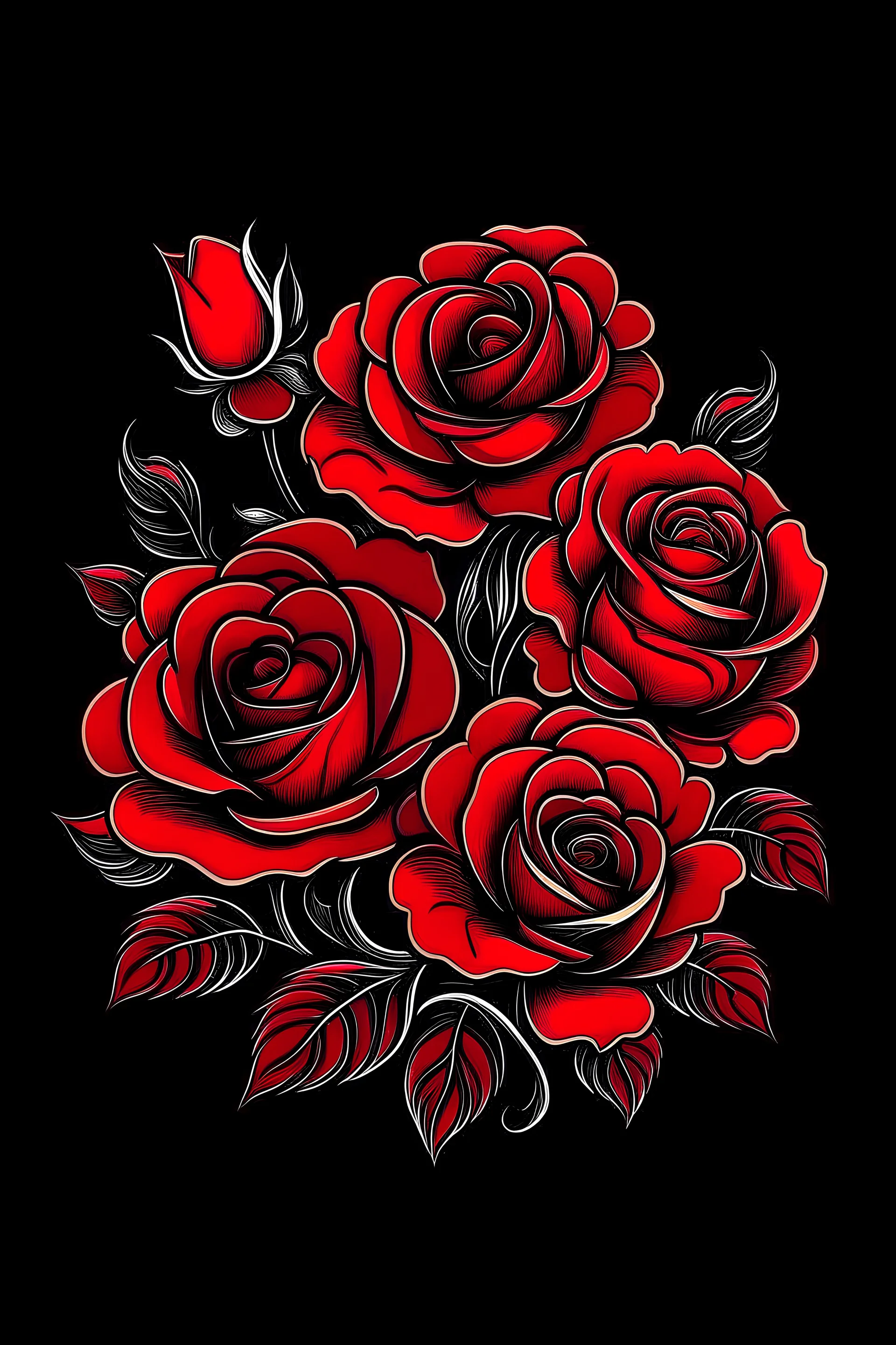 Beautiful roses logo design red