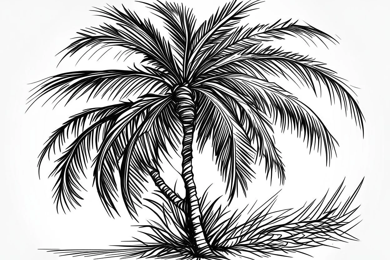 palm graphic line drawing