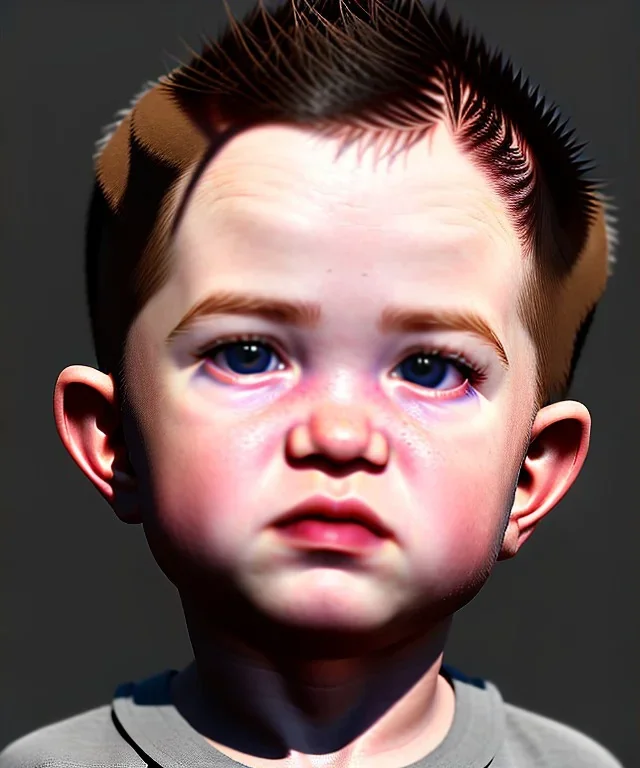 Robert pattinson toddler, full height, soft skin, dramatic lighting, hyper realistic