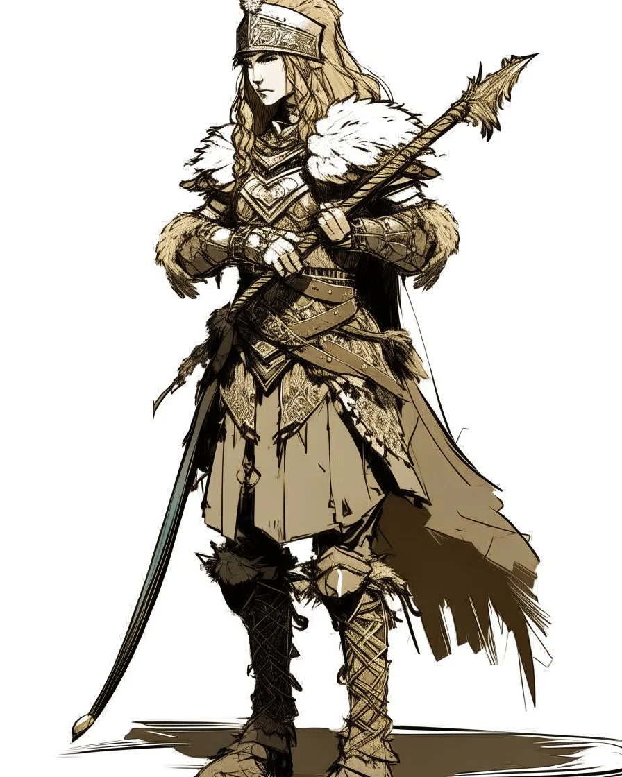 Girl Archer concept art, full body, sketch, coll style, bow