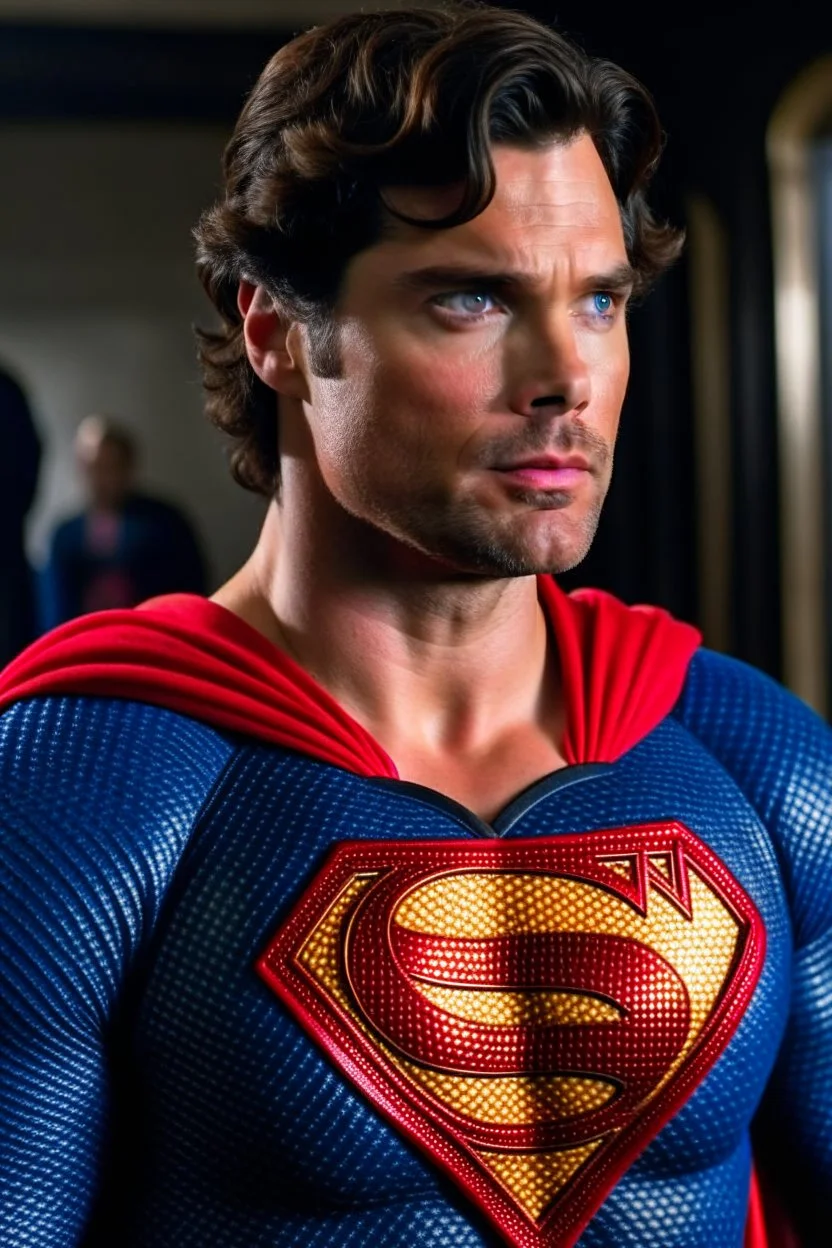 tom welling in a superman suit from the movie man of steel