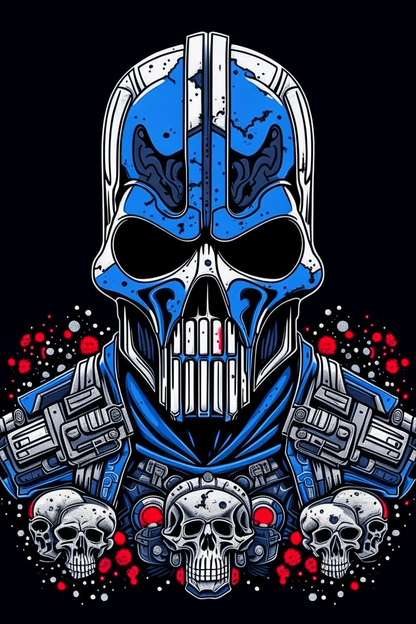 punisher sku;; darth vadr in the style of Hiroshi Nagai