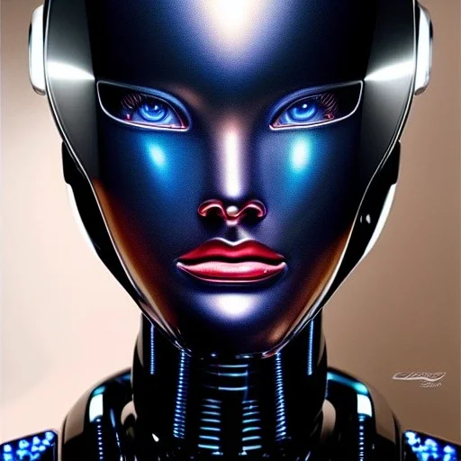 Ultra detailed fullbody Portrait in oil on canvas of female Robocop,extremely detailed digital painting,ultrarealistic skin,intense stare, extremely detailed face, crystal clear eyes, mystical colors ,perfectly centered image, perfect composition, rim light, beautiful lighting,masterpiece ,8k, stunning scene, raytracing, anatomically correct, in the style of Simon Bisley and uncannyknack and Ohrai Noriyoshi and robert e howard and Steve Jung.