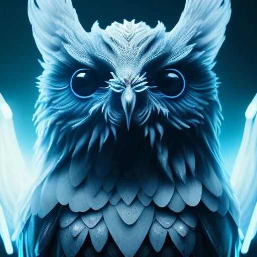 intricate details, realistic, octane, unreal engine, portrait, natural lighting,insanely, elegant, blue neon wearing,neon lighting, detail, bokeh, fantasy art style, volumetric lighting, extreme detail, Photorealism, High detail, Hyper realistic Owl in forest, macro lens blur,abstract paint, sharp focus, 85mm, polaroid, cinematic, cinema4d, HDR, 8k