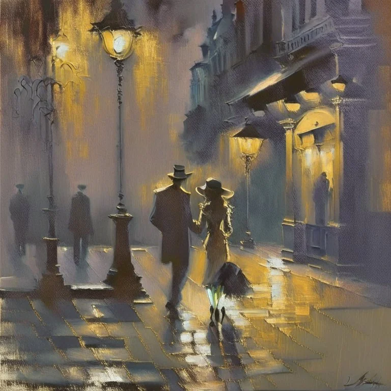 in the shadows romantic mood without people impressionist style