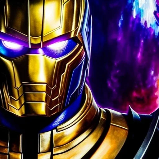 Ultra detailed fullbody Portrait+zoomout in oil on canvas of thanos wearing the infinity gauntlet villain with Armor and helmet ,extremely detailed digital painting, extremely detailed face,crystal clear Big Glowing eyes, mystical colors ,perfectly centered image, perfect composition, rim light, beautiful lighting, 8k, stunning scene, raytracing, anatomically correct, in the style of robert e howard and Ken Kelley and Ohrai Noriyoshi and Simon Bisley and tomzj1