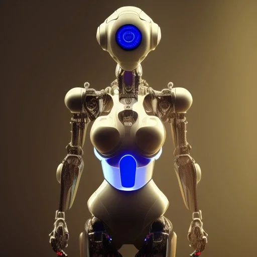 cybernetic robot, 3d ambient,3d depth, neon light,incredible, realistic, incrate detail, unreal engine