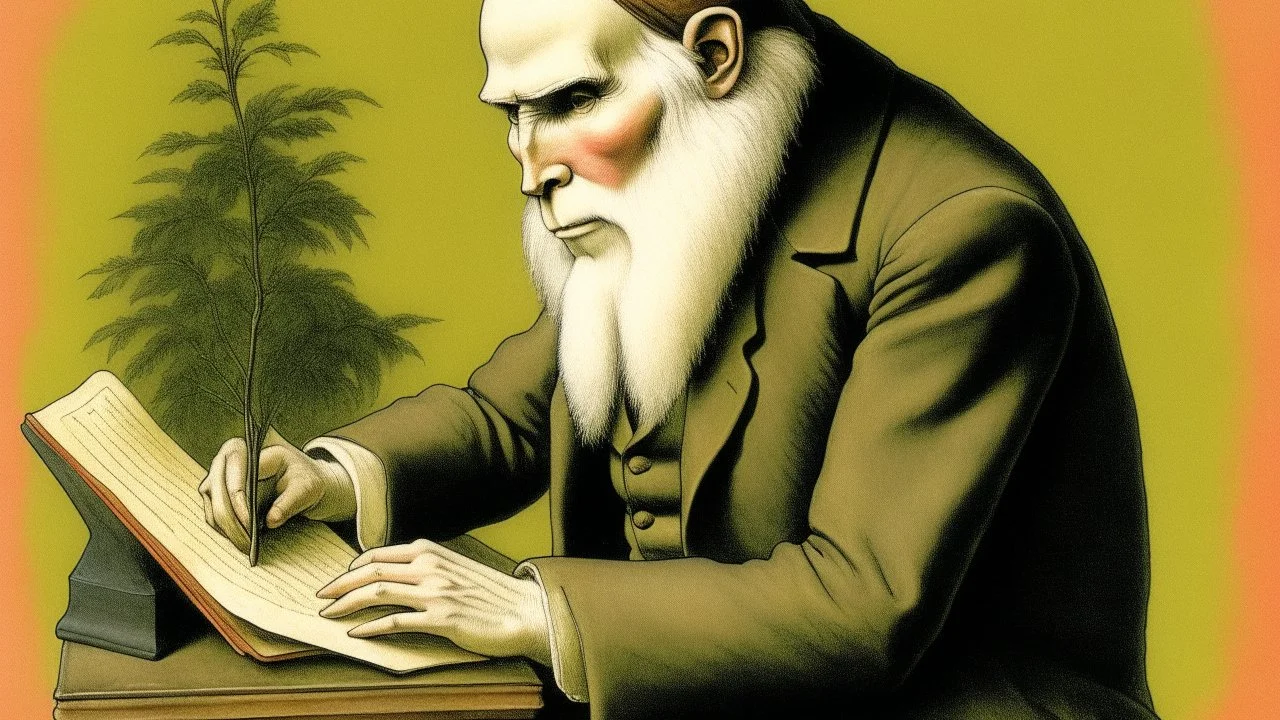 تشارلز داروين يكتب ملاحظات