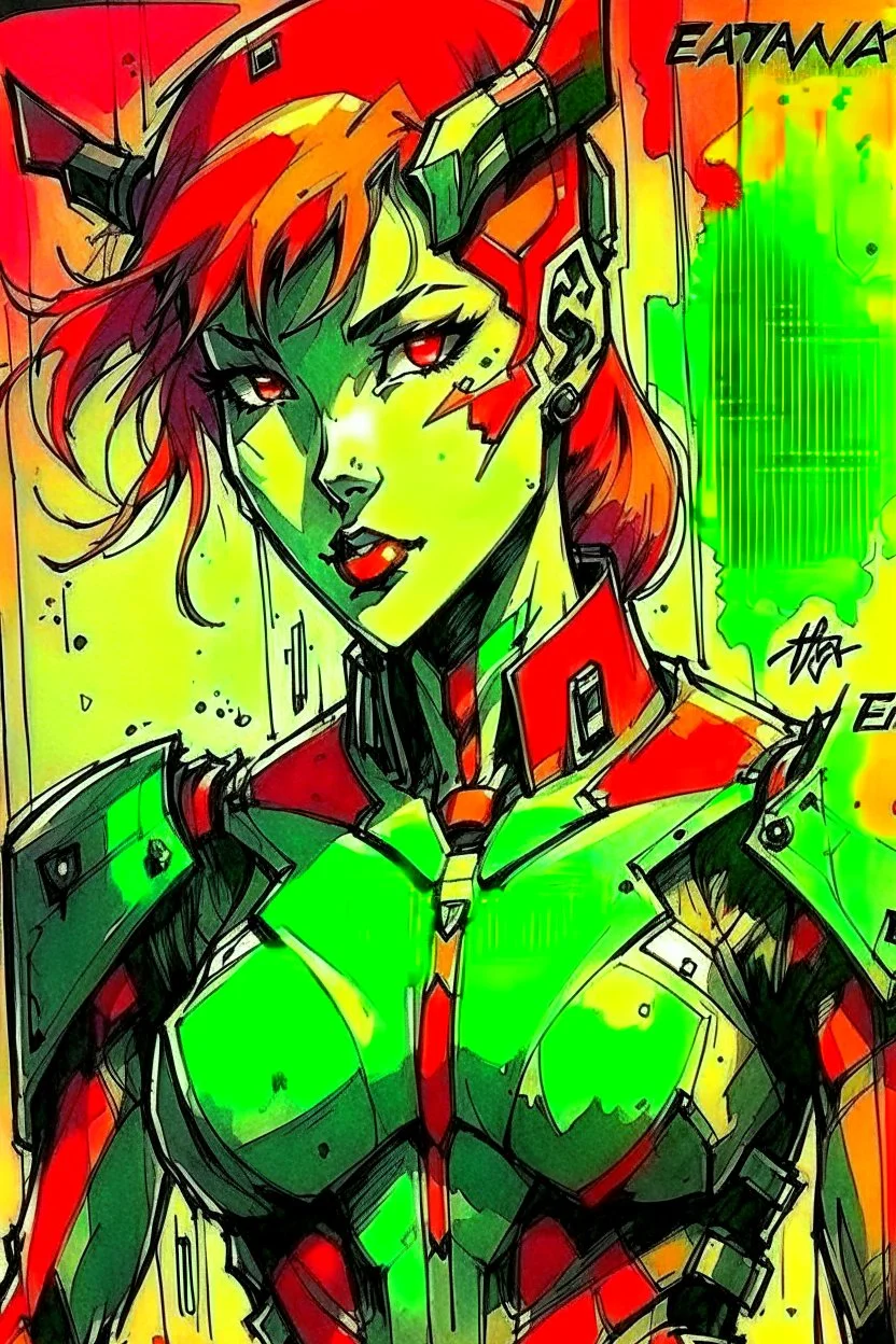 Eva-01 as drawn by Greg Capullo