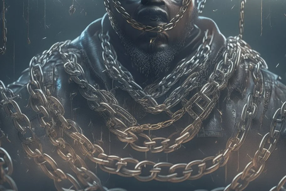 mastermind stole millions,chains, perfect composition, hyperrealistic, super detailed, 8k, high quality, trending on artstation, studio photo, highly detailed, wide borders