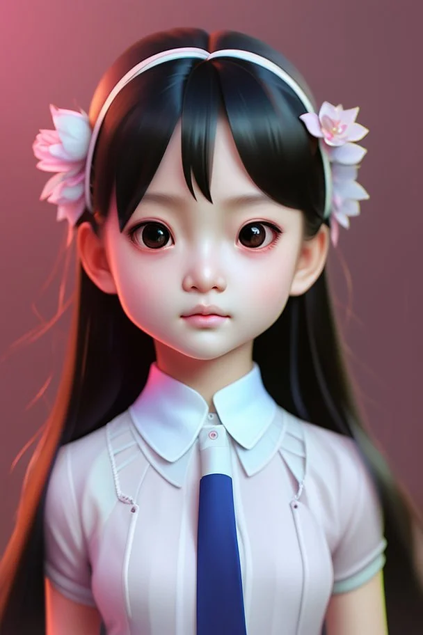 6-year-old asian schoolgirl in school uniform portrait, hyper-realistic photo, epic colour treatment, cinematic colour treatment, meticulously intricate perfectly symmetrical extremely detailed, pixiv daily ranking, pixiv, extreme depth of field, artstation, spectacular details, volumetric lighting, masterpiece, cinematic, Hollywood production, 8k resolution, high definition, max octane render, vivid colors, max resolution, max perfectionism, realistic composition, professional photography, unre