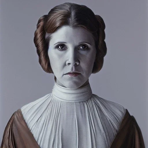 [[extrem stunning photorealistic carrie fisher as princess leia in star wars]] :: [[photorealistic sharp brown eyes, symmetrical short hair, head and shoulders portrait, 8k resolution photorealistic portrait by Greg Rutkowski, WLOP, hyperdetailed, intricately detailed, triadic colors]]