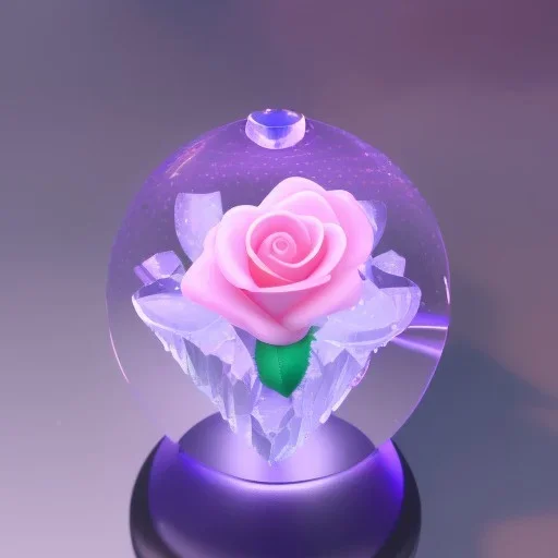 transparent multicolor crystal rose