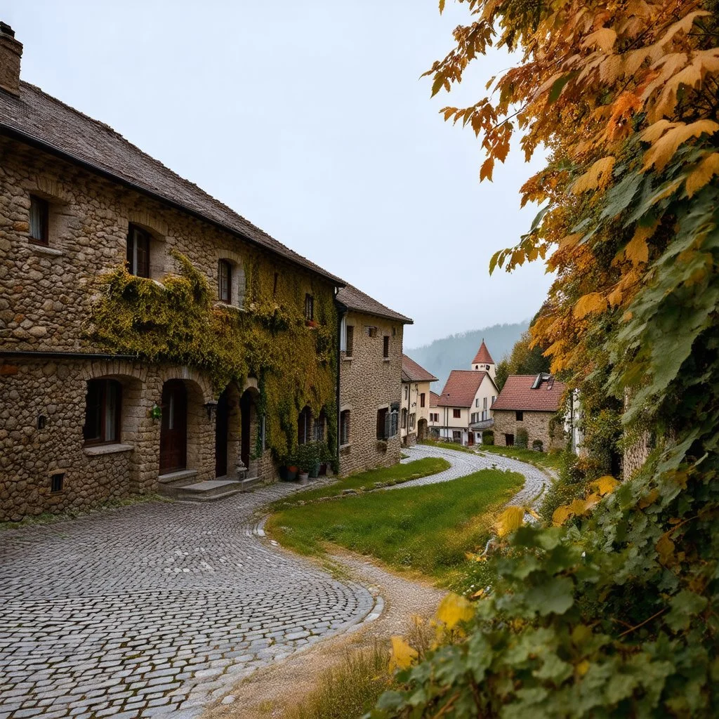 An odd village with absurd shapes, hasselblad h6d400c --ar 85:128 --v 6.0