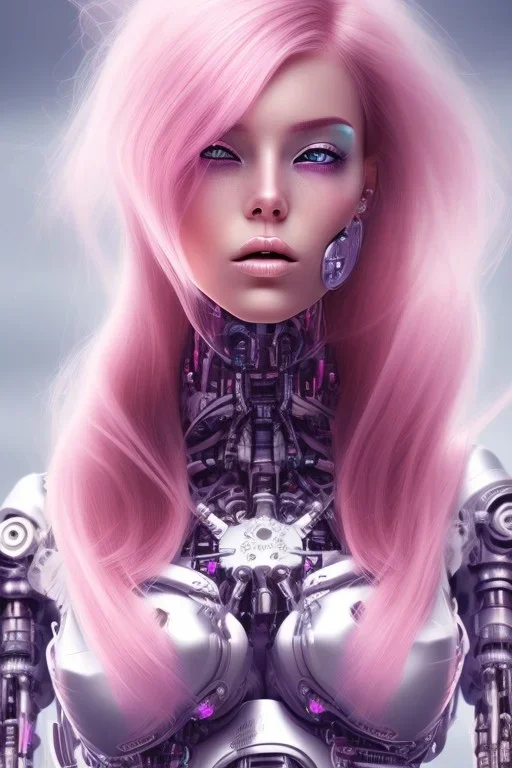 cyborg, pink hair, sexy, perfekt, real, dream