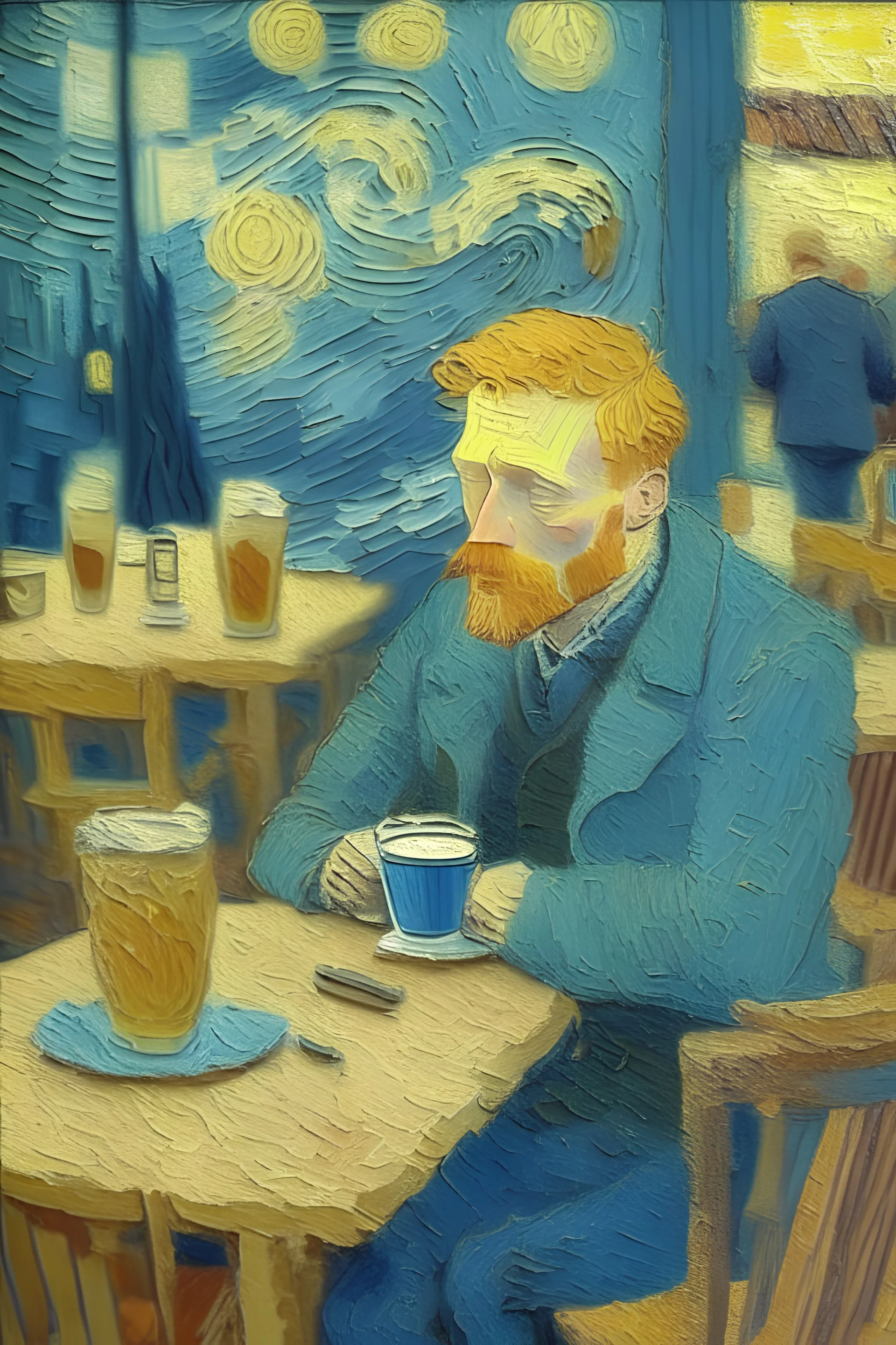 Van Gogh in cafe