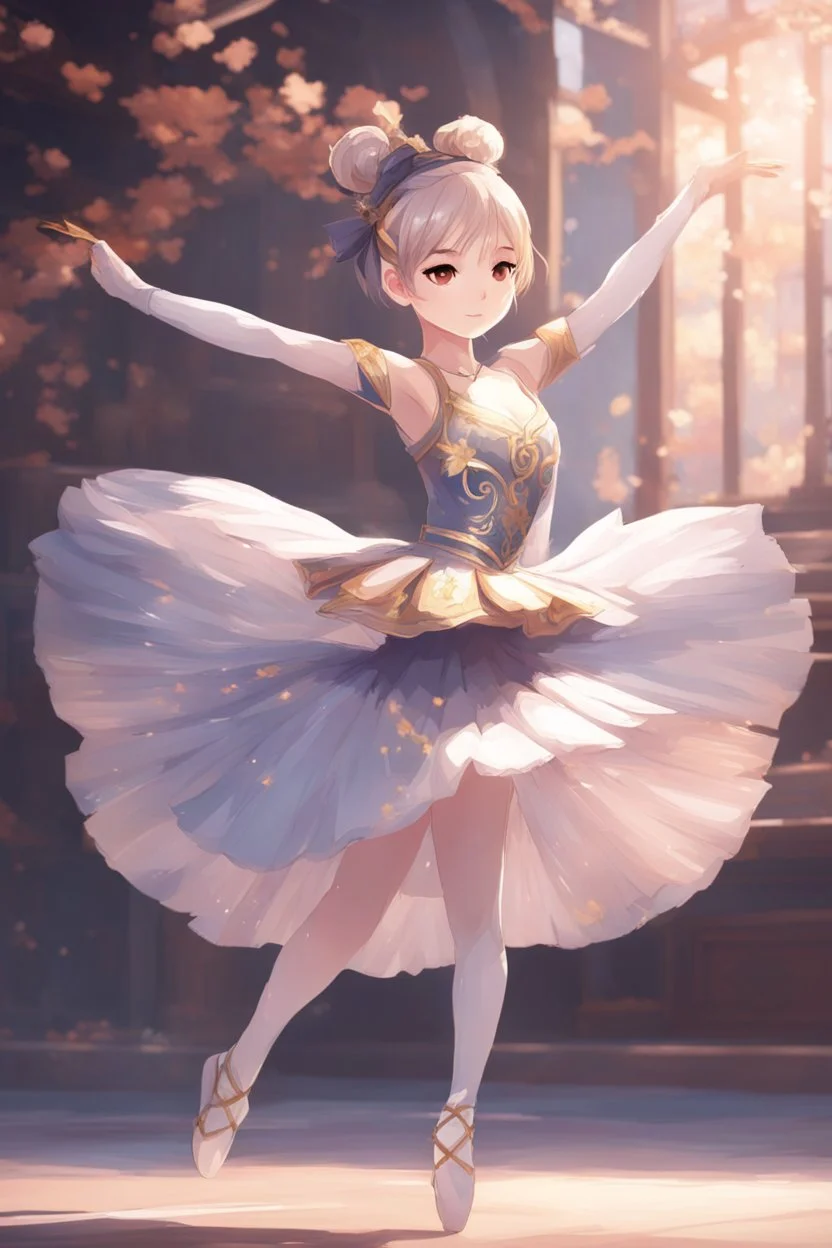 ballerina in the style of genshin impact