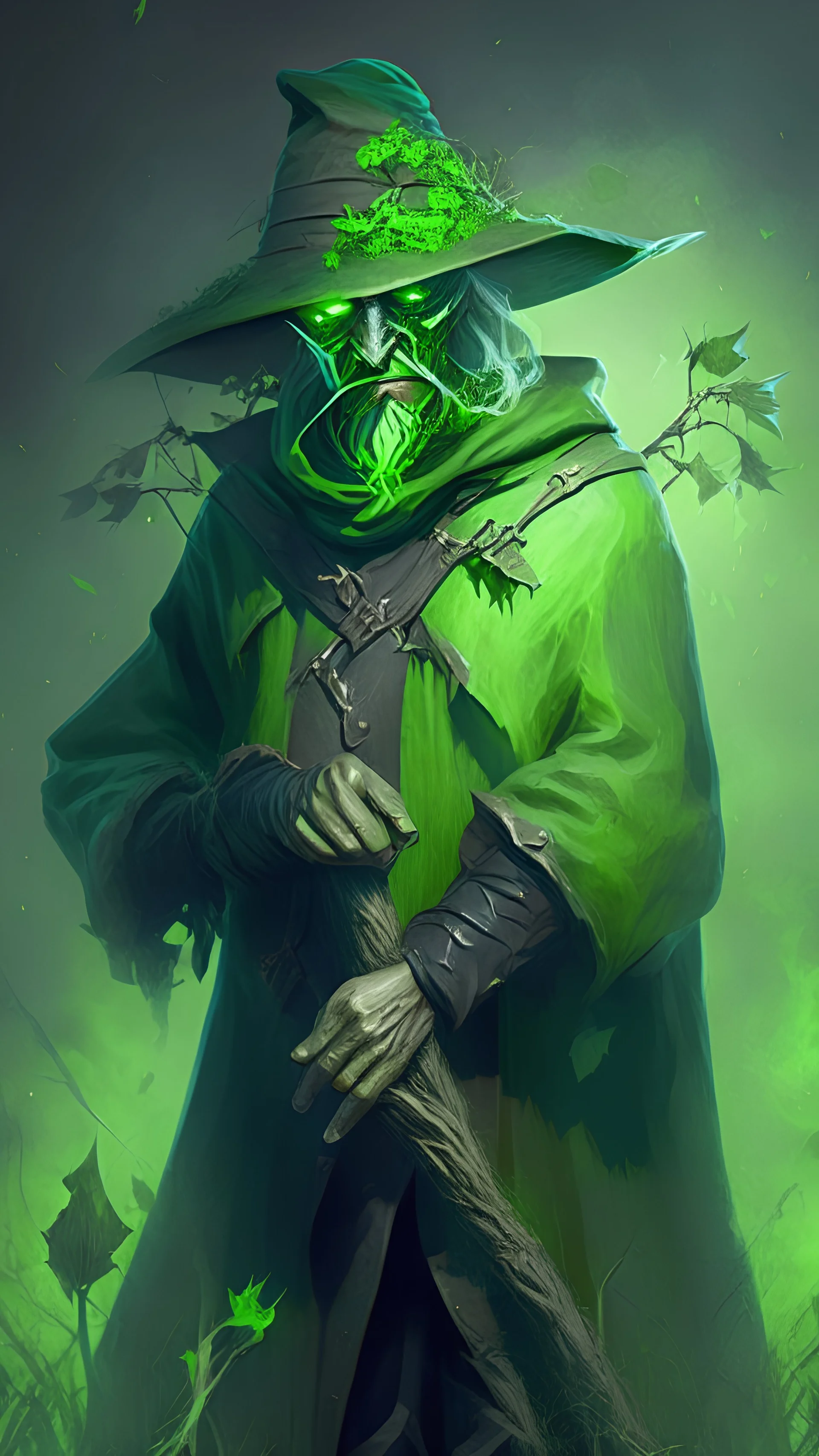 green curse aura, medieval farmer