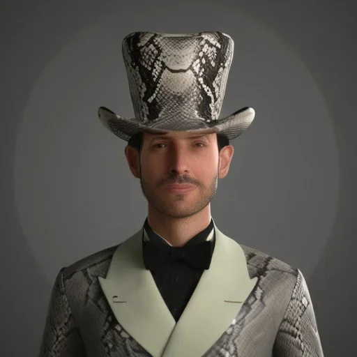 Snake wearing a top hat