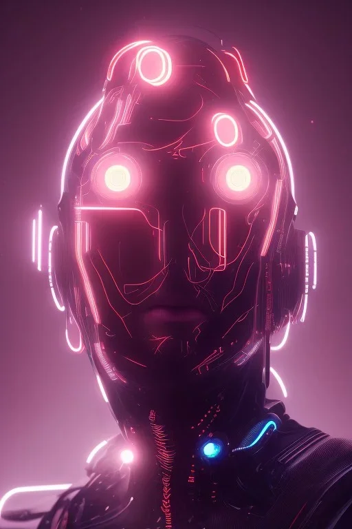 cyberpunk, head, men, portrai, tron