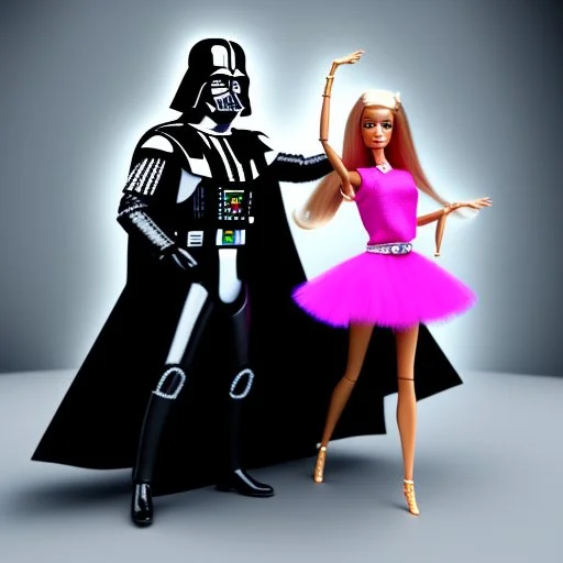 Barbie dancing with Darth Vader