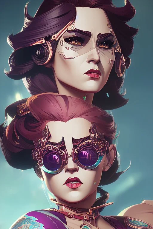 Retro-futuristic , detailed face. Beautiful woman. big retro sunglasses, body tattooed, Full body long shot , highly detailed, hyper detailed , 8K, HD